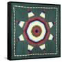 An Amish Star of Bethlehem Coverlet, Pennsylvania, Pieced and Quilted Cotton, Circa 1930-null-Framed Stretched Canvas