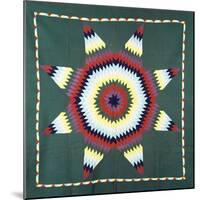 An Amish Star of Bethlehem Coverlet, Pennsylvania, Pieced and Quilted Cotton, Circa 1930-null-Mounted Giclee Print