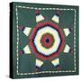 An Amish Star of Bethlehem Coverlet, Pennsylvania, Pieced and Quilted Cotton, Circa 1930-null-Stretched Canvas