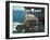 An Amphibious Assault Vehicle Enters the Well Deck of USS Tortuga-null-Framed Photographic Print