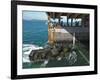 An Amphibious Assault Vehicle Enters the Well Deck of USS Tortuga-null-Framed Photographic Print