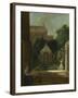 An Amsterdam Canal House Garden, Cornelis Troost-Cornelis Troost-Framed Art Print