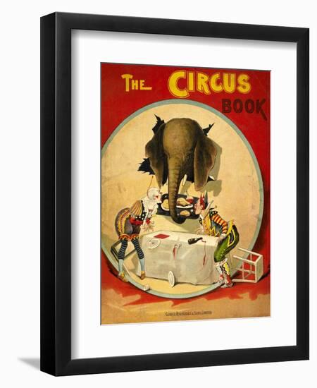 An Amusing Cover Showing an Elephant Taking a Meal From Two Clowns-null-Framed Premium Giclee Print