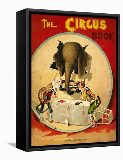 An Amusing Cover Showing an Elephant Taking a Meal From Two Clowns-null-Framed Stretched Canvas