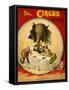 An Amusing Cover Showing an Elephant Taking a Meal From Two Clowns-null-Framed Stretched Canvas