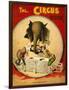 An Amusing Cover Showing an Elephant Taking a Meal From Two Clowns-null-Framed Premium Giclee Print