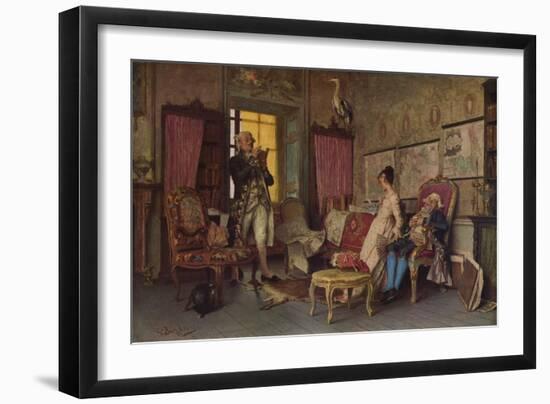 'An Amusing Story',1877, (1938)-Giovanni Battista Quadrone-Framed Giclee Print