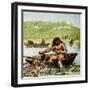 An Ancient Briton in His Boat-null-Framed Giclee Print