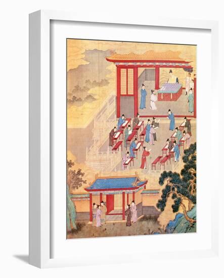 An Ancient Chinese Public Examination, Facsimile of Original Chinese Scroll-null-Framed Giclee Print