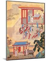 An Ancient Chinese Public Examination, Facsimile of Original Chinese Scroll-null-Mounted Giclee Print