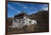 An ancient chorten along the Laya-Gasa trekking route near Jangothang, Bhutan, Himalayas, Asia-Alex Treadway-Framed Photographic Print