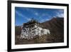 An ancient chorten along the Laya-Gasa trekking route near Jangothang, Bhutan, Himalayas, Asia-Alex Treadway-Framed Photographic Print