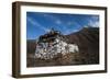 An ancient chorten along the Laya-Gasa trekking route near Jangothang, Bhutan, Himalayas, Asia-Alex Treadway-Framed Photographic Print