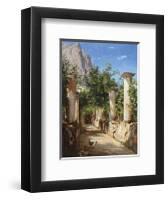 An Ancient Colonnade, Italy-Carl Frederic Aagaard-Framed Premium Giclee Print