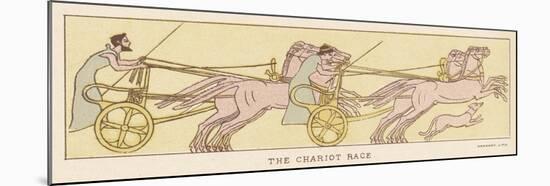 An Ancient Greek Chariot Race-Hanhart-Mounted Art Print