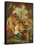 An Ancient Marriage (Oil on Canvas)-Jean Jacques II Lagrenee-Framed Stretched Canvas
