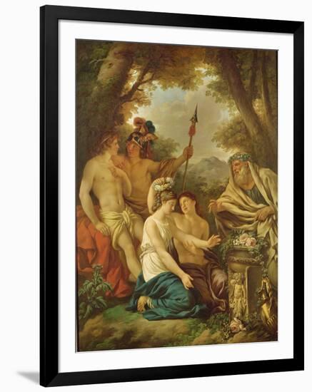 An Ancient Marriage (Oil on Canvas)-Jean Jacques II Lagrenee-Framed Giclee Print