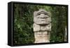 An ancient pre-Columbian stone carving at San Agustin, UNESCO World Heritage Site, South Colombia-Alex Treadway-Framed Stretched Canvas