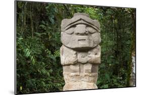 An ancient pre-Columbian stone carving at San Agustin, UNESCO World Heritage Site, South Colombia-Alex Treadway-Mounted Photographic Print