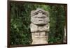 An ancient pre-Columbian stone carving at San Agustin, UNESCO World Heritage Site, South Colombia-Alex Treadway-Framed Photographic Print