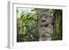 An ancient pre-Columbian stone carving at San Agustin, UNESCO World Heritage Site, South Colombia-Alex Treadway-Framed Photographic Print