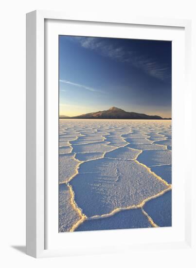 An Andean Volcano Rises Above the Salar De Uyuni-Roberto Moiola-Framed Photographic Print