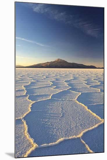 An Andean Volcano Rises Above the Salar De Uyuni-Roberto Moiola-Mounted Photographic Print