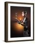 An Android Takes a Closer Look at a Representation of Herself-Stocktrek Images-Framed Premium Photographic Print