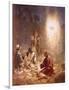 An Angel Announcing to the Shepherds of Bethlehem the Birth of Jesus-William Brassey Hole-Framed Giclee Print