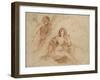 An Angel Appearing to Hagar and Ishmael, C.1653-Guercino-Framed Giclee Print