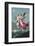 An Angel Flies Through the Night Sky Carrying a Child-null-Framed Photographic Print