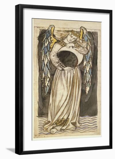 An Angel Holding a Waning Moon-William Morris-Framed Giclee Print