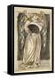 An Angel Holding a Waning Moon-William Morris-Framed Stretched Canvas