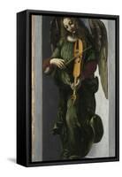 An Angel in Green with a Vielle, C. 1490-1499-Leonardo da Vinci-Framed Stretched Canvas
