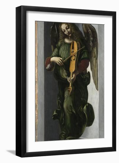 An Angel in Green with a Vielle, C. 1490-1499-Leonardo da Vinci-Framed Giclee Print