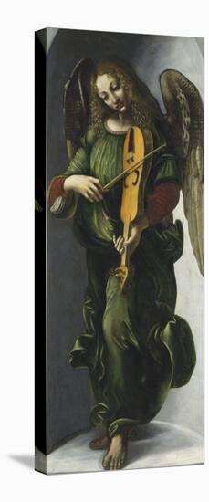 An Angel in Green with a Vielle-Leonardo da Vinci-Stretched Canvas