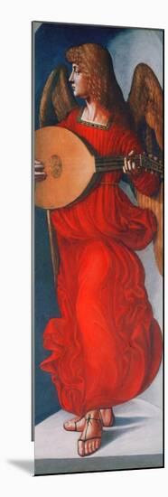 An Angel in Red with a Lute, 1490-1499-Leonardo da Vinci-Mounted Giclee Print