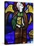 An Angel in Stained Glass, International Stained Glass Centre, Chartres, Eure-Et-Loir, France-null-Stretched Canvas