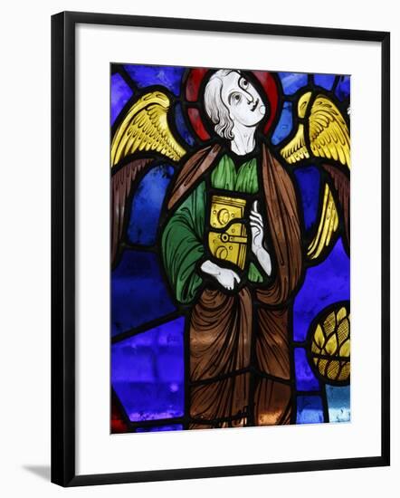 An Angel in Stained Glass, International Stained Glass Centre, Chartres, Eure-Et-Loir, France-null-Framed Photographic Print