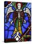 An Angel in Stained Glass, International Stained Glass Centre, Chartres, Eure-Et-Loir, France-null-Stretched Canvas