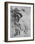 'An Angel Placing a Shield on a Trophy and Separate Studies of the Angel', c1480 (1945)-Leonardo Da Vinci-Framed Giclee Print