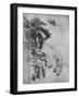 'An Angel Placing a Shield on a Trophy and Separate Studies of the Angel', c1480 (1945)-Leonardo Da Vinci-Framed Giclee Print