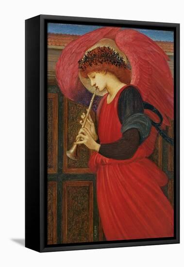 An Angel Playing a Flageolet-Edward Burne-Jones-Framed Stretched Canvas