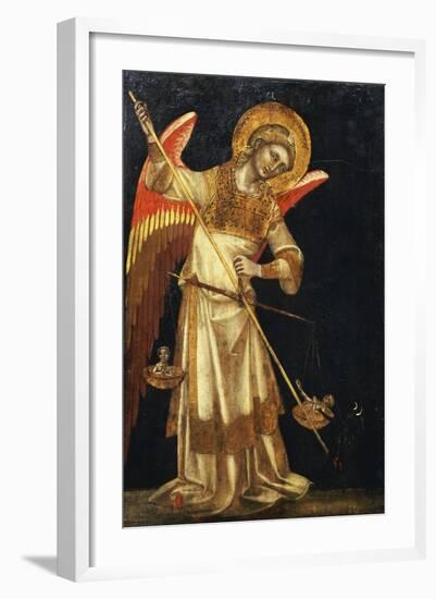 An Angel Protecting a Soul in the Balance from the Devil-Guariento Di Arpo-Framed Giclee Print