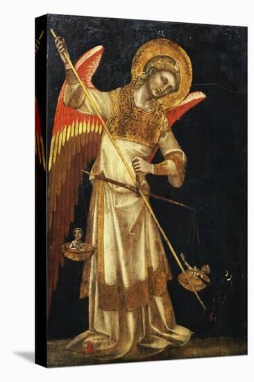 An Angel Protecting a Soul in the Balance from the Devil-Guariento Di Arpo-Stretched Canvas