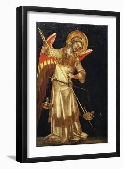 An Angel Protecting a Soul in the Balance from the Devil-Guariento Di Arpo-Framed Giclee Print