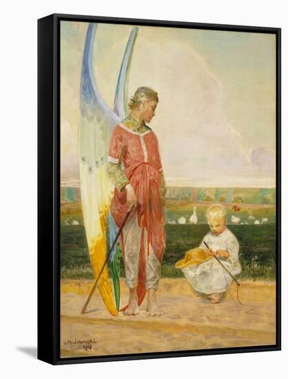An Angel with a Shepherd Boy, 1903-Jacek Malczewski-Framed Stretched Canvas