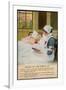 An Angelic Nurse Sits at the Side of a Patient's Bed and Reads to Him-null-Framed Art Print