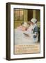An Angelic Nurse Sits at the Side of a Patient's Bed and Reads to Him-null-Framed Art Print