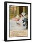 An Angelic Nurse Sits at the Side of a Patient's Bed and Reads to Him-null-Framed Art Print